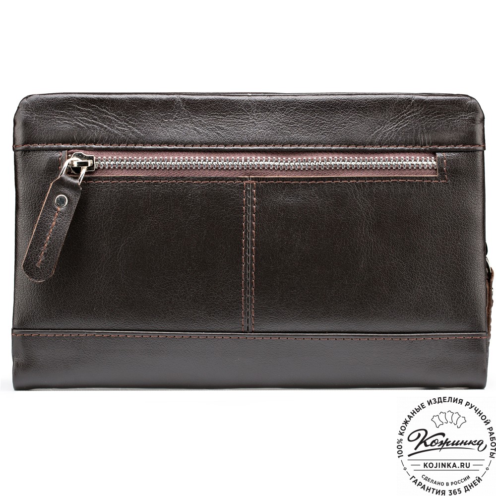 Кожаный клатч "Грэгори" (коричневый) 