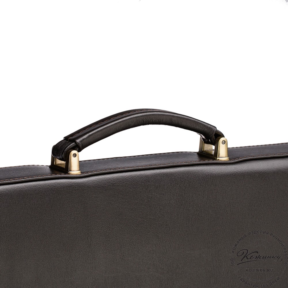 Кожаный портфель "Брест" (тёмно-коричневый)