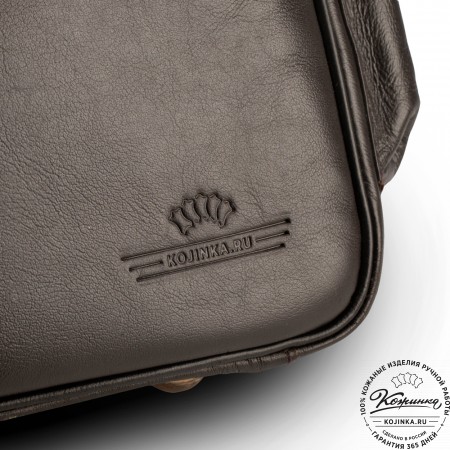 Кожаная деловая сумка для командировок  "Ричард" (тёмно-коричневый)