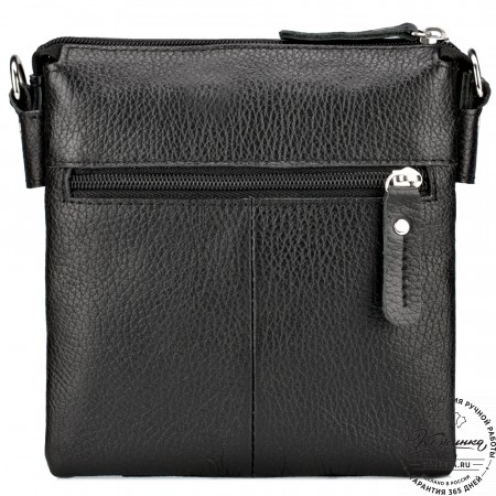 Кожаная сумка "Вуди" (чёрная)