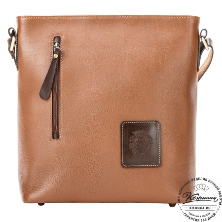 Женская кожаная сумка "Мальва" (светло-коричневая)