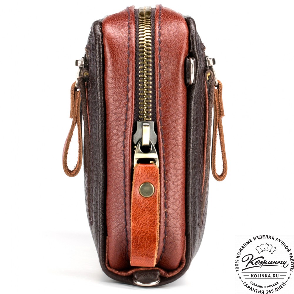 Кожаный клатч "Магадан" (коричневый) 