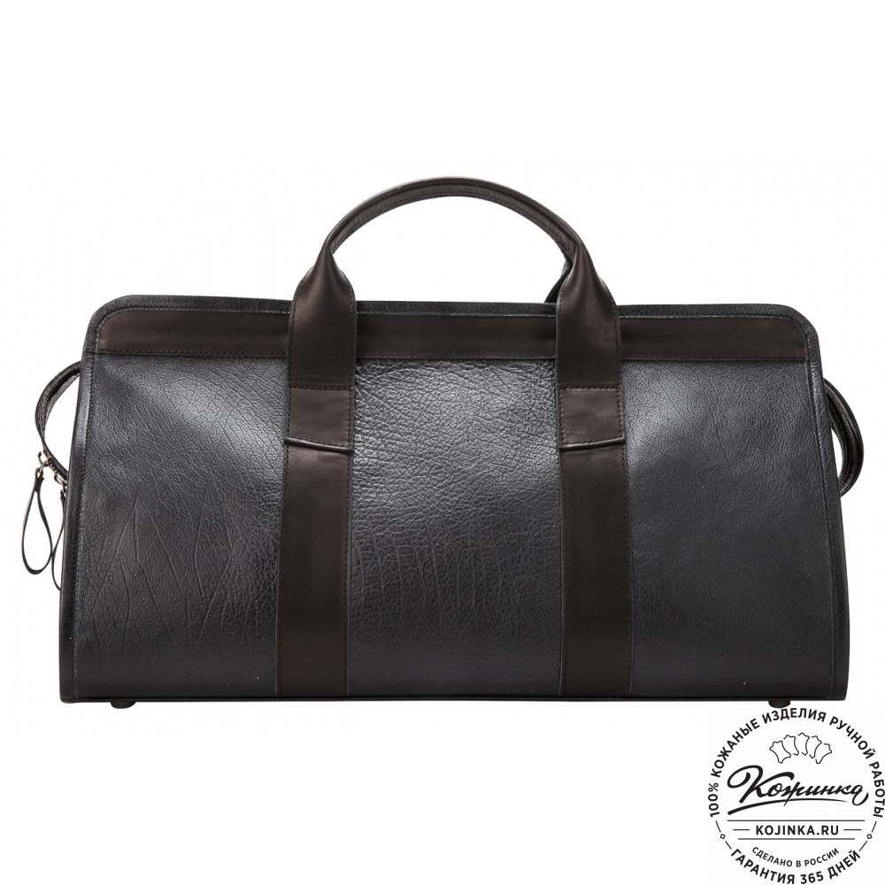 Кожаная дорожная сумка "Чарли" (чёрная)