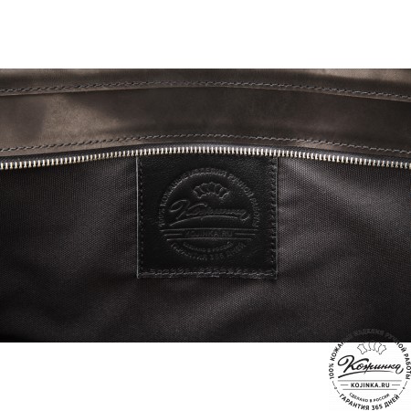 Кожаная дорожная сумка "Чарли" (чёрная)