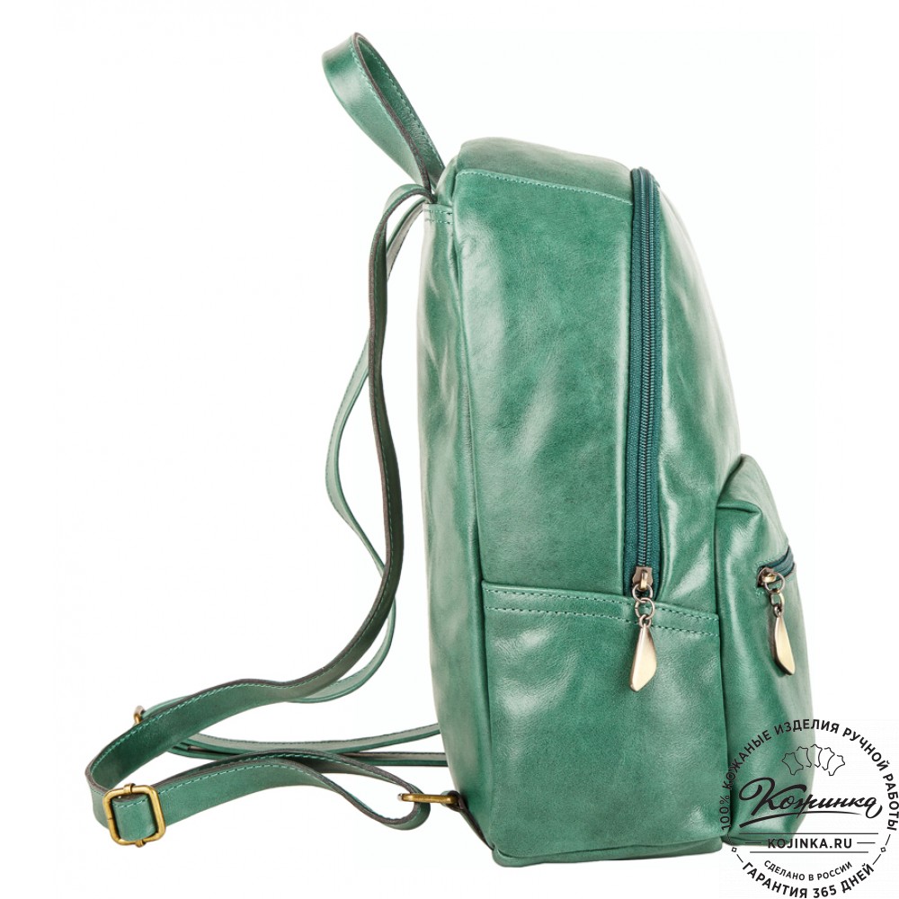 Кожаный рюкзак "Виолетта" (зелёный)