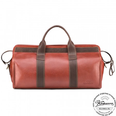 Кожаная дорожная сумка "Чарли" (рыжая)