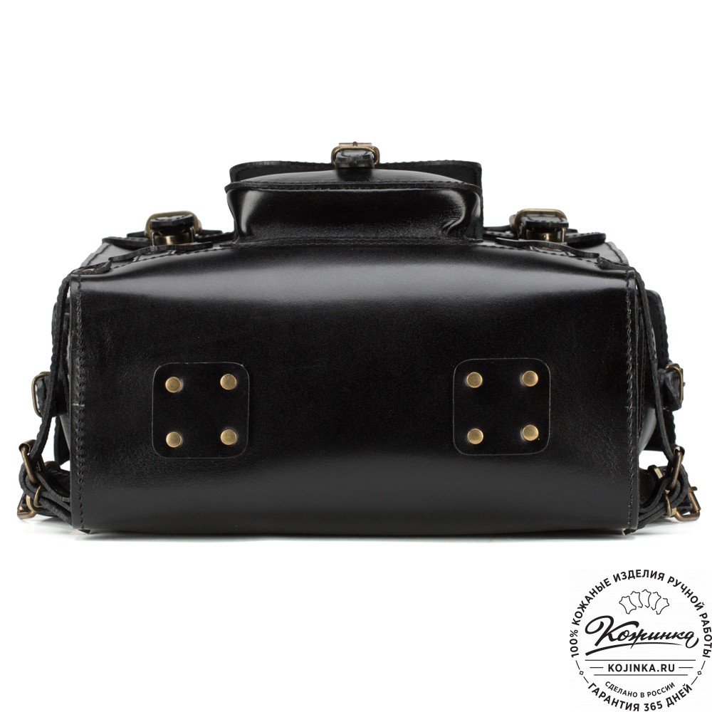 Кожаный ранец "Максимус 3" (чёрный)