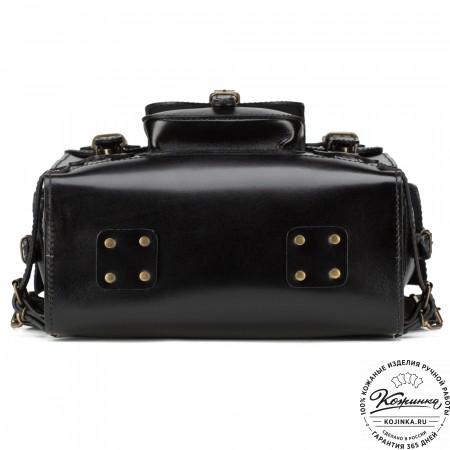 Кожаный ранец "Максимус 3" (чёрный)