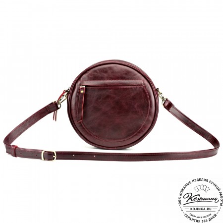 Женская кожаная сумка "Дарья" (бордовая)