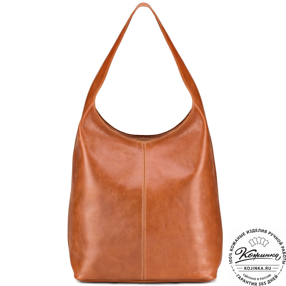 Женская кожаная сумка "Винтаж" (рыжая) 