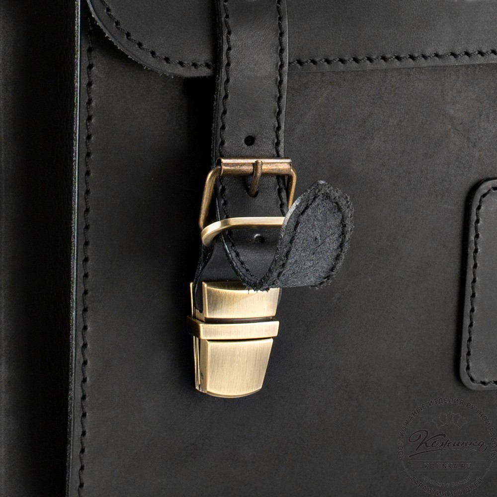 Кожаный портфель-кофр  "Универсал"  (чёрный)