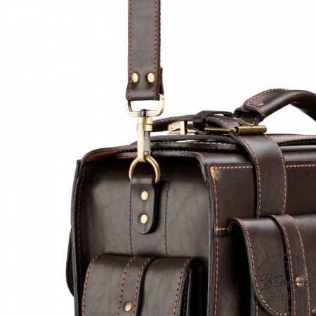 Кожаный портфель-кофр  "Универсал"  (тёмно-коричневый)