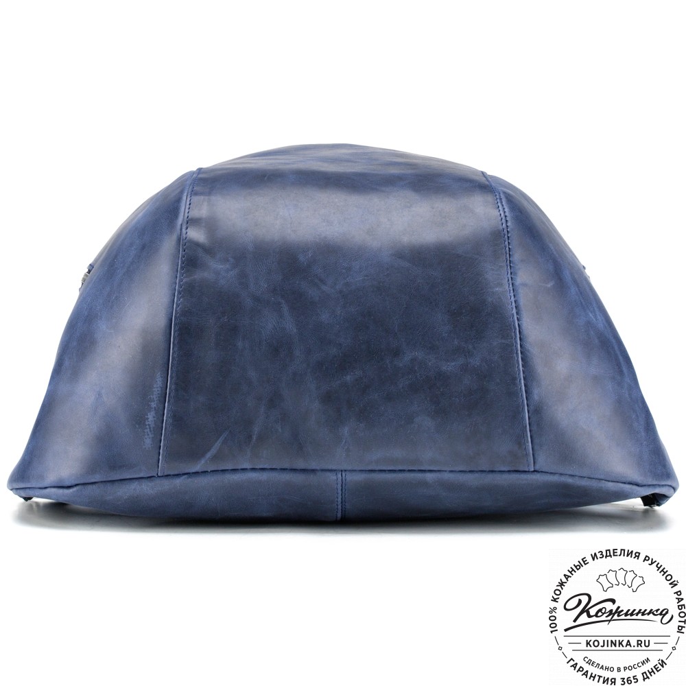 Кожаный рюкзак "Ургант" (синий антик)