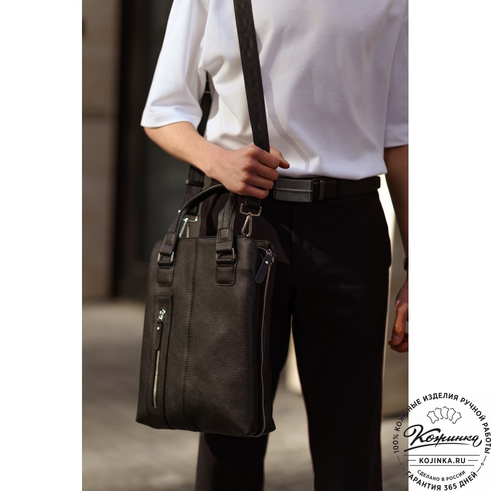 Кожаная сумка "Эштон" (коричневая)