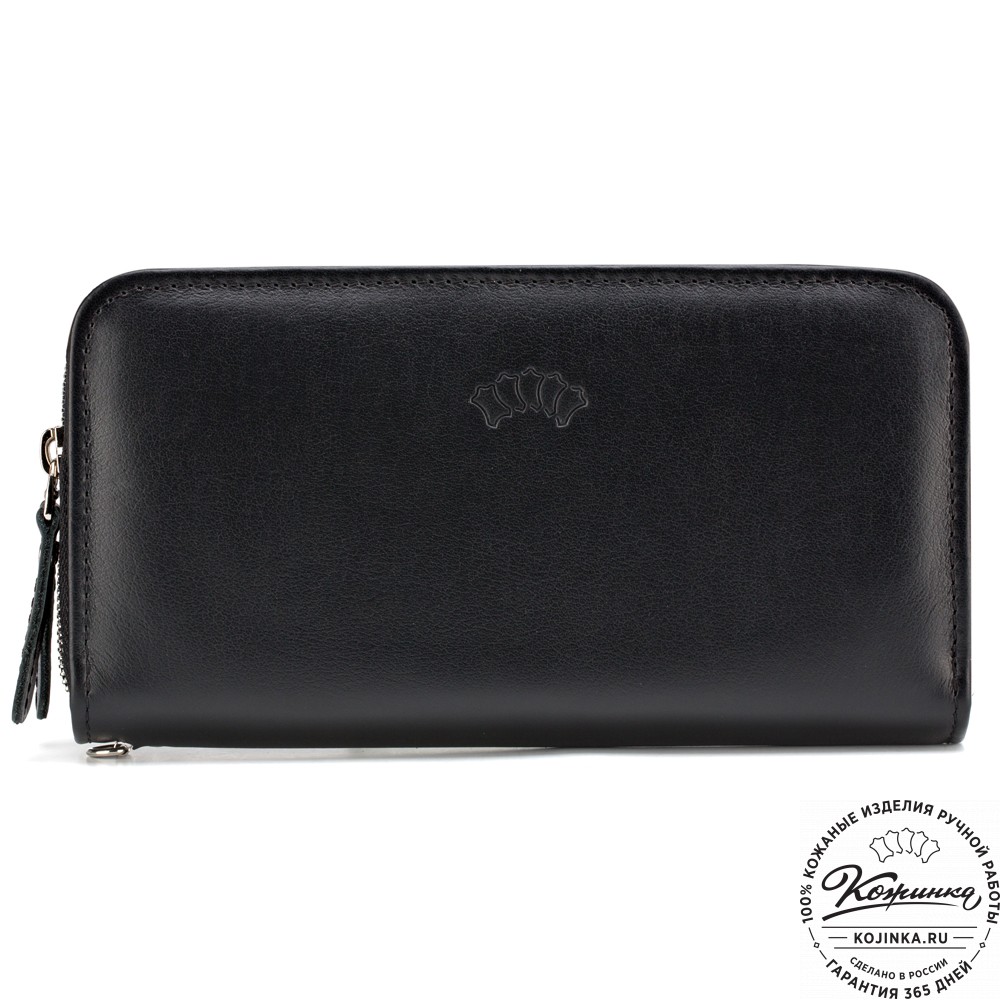 Кожаный клатч "Льюис" (чёрный) 