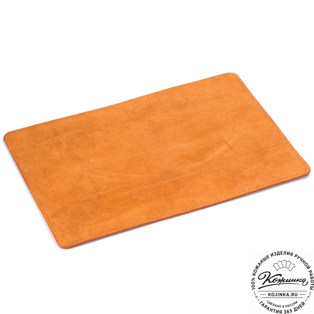 Кожаный коврик для мыши большой (рыжий)