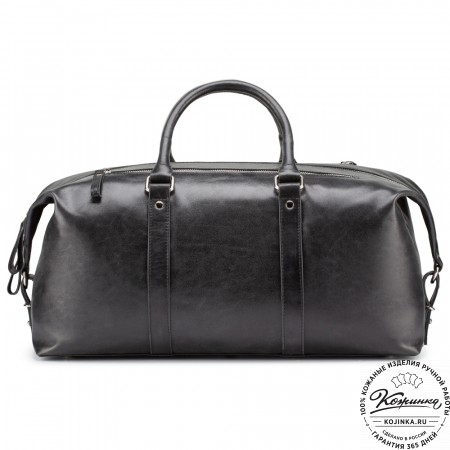 Кожаная дорожно-спортивная сумка Англия (чёрная)