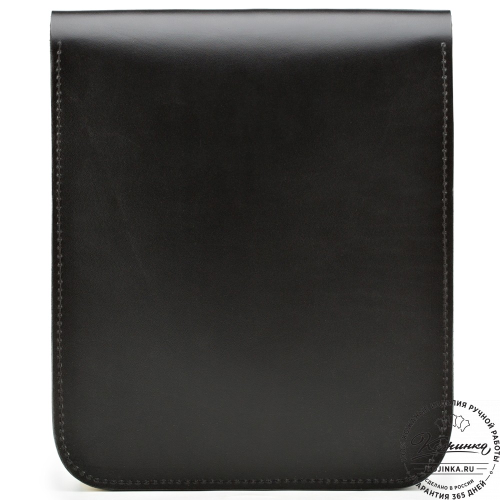 Кожаная сумка через плечо "Казань" (чёрная) 