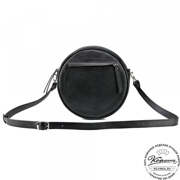 Женская кожаная сумка "Дарья" (чёрная). фото 1