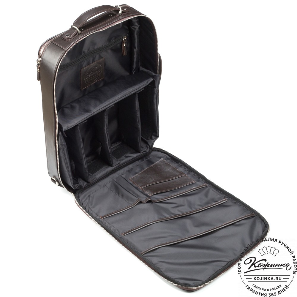 Кожаный рюкзак-сумка "Лесснер" (коричневый)