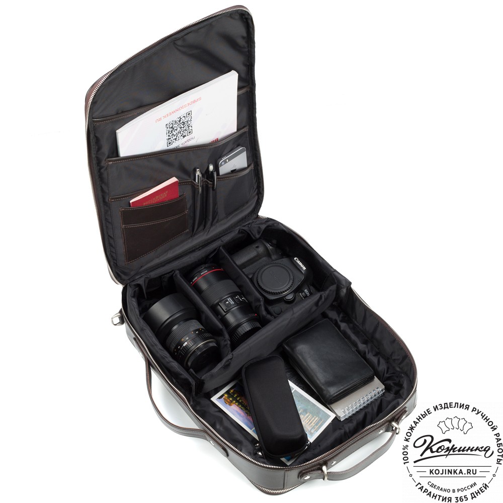 Кожаный рюкзак-сумка "Лесснер" (коричневый)