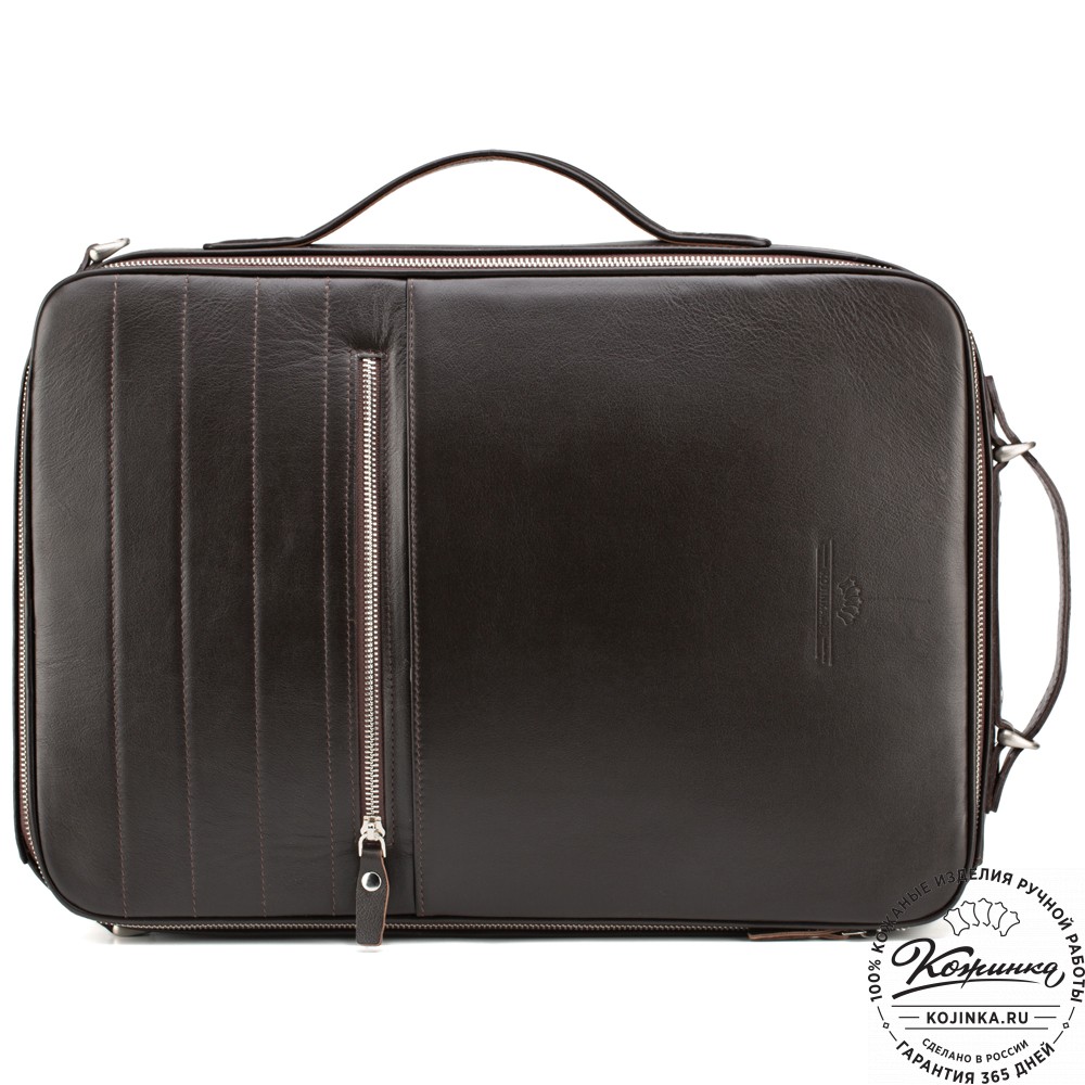 Кожаный рюкзак-сумка "Лесснер" (коричневый)