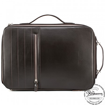 Кожаный рюкзак-сумка "Лесснер" (коричневый)