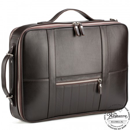 Кожаный рюкзак-сумка "Лесснер" (коричневый)