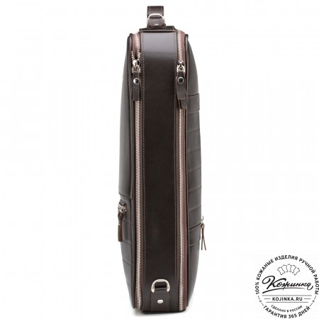 Кожаный рюкзак-сумка "Лесснер" (коричневый)