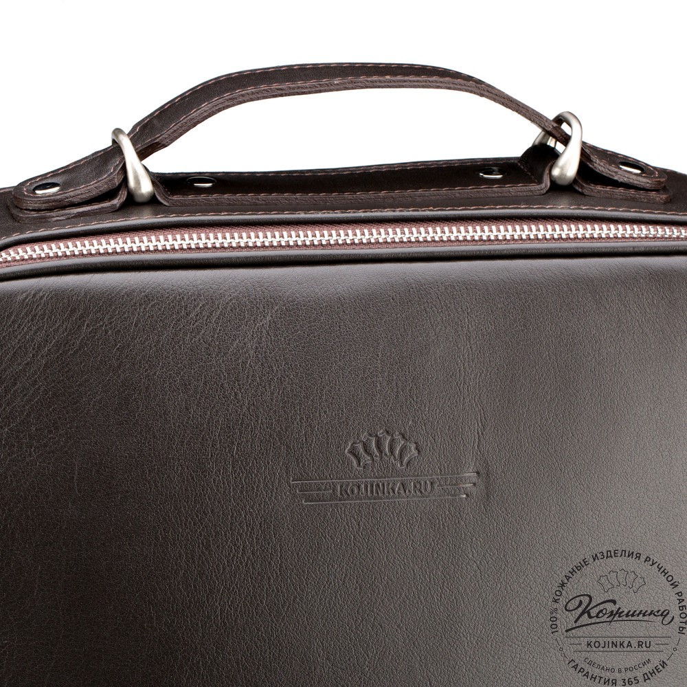 Кожаный рюкзак-сумка "Лесснер" (коричневый)