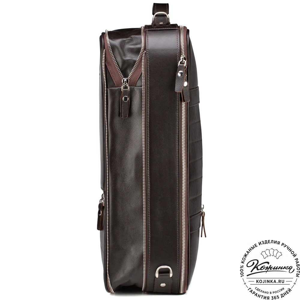 Кожаный рюкзак-сумка "Лесснер" (коричневый)