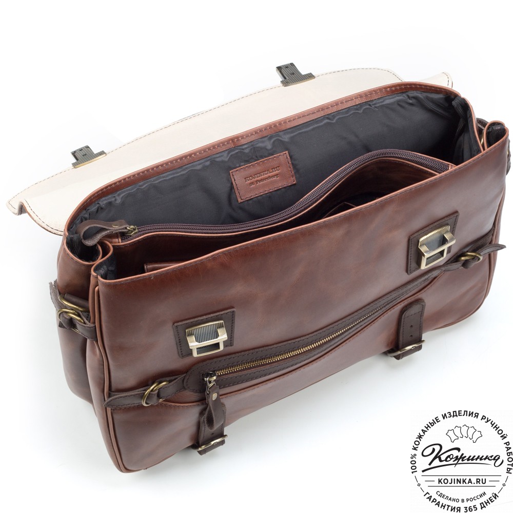 Кожаный портфель "Сталкер" (коричневый воск)