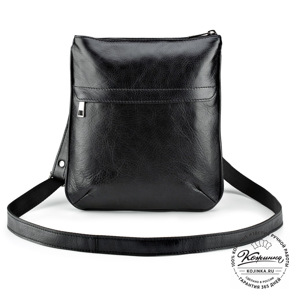 Кожаная сумка "Говард" (чёрная)