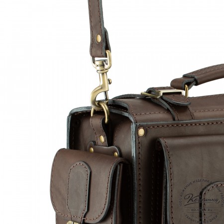 Кожаный портфель "Бойскаут" (тёмно-коричневый)