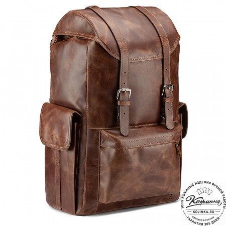 Кожаный рюкзак "Ганнибал" (коричневый воск)