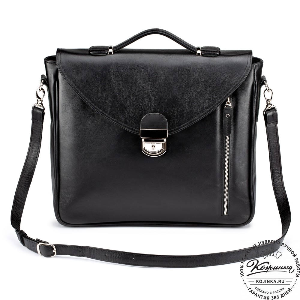 Кожаный портфель "Аскольд" (черный)