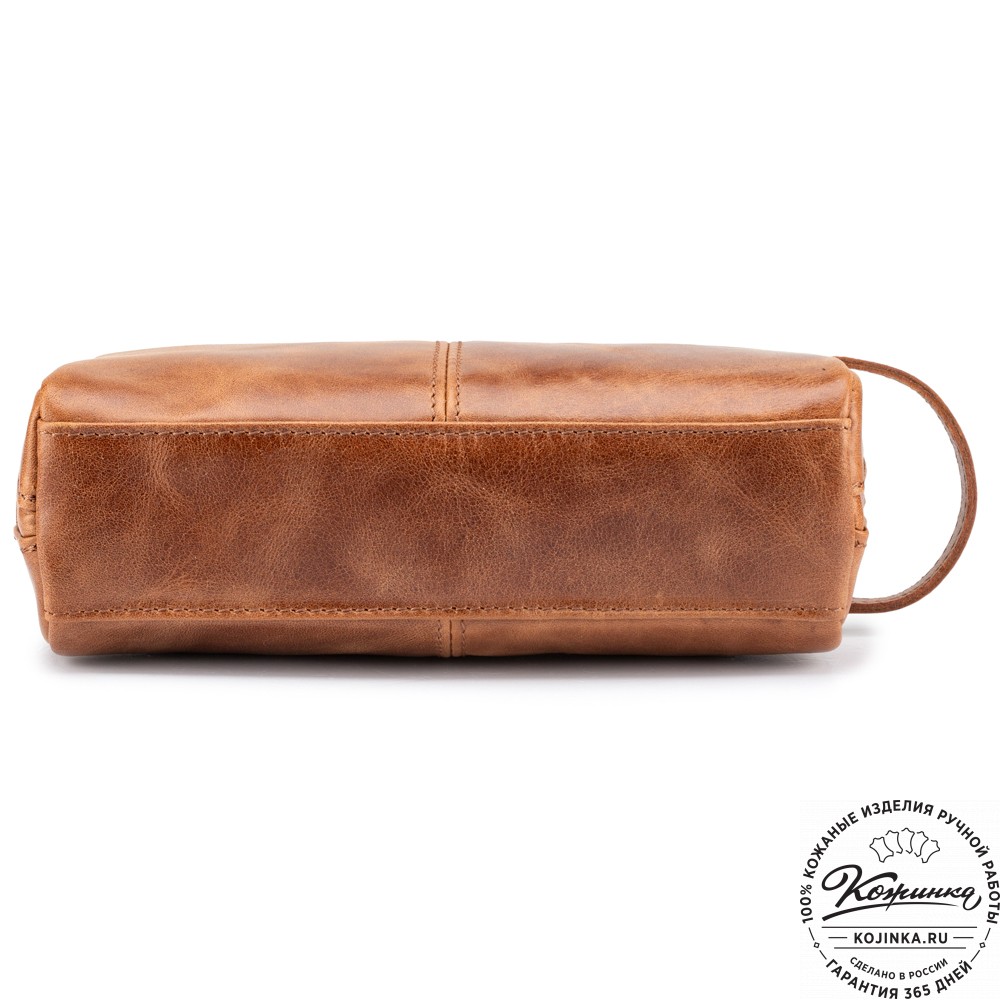 Кожаный несессер "Гремлин" (коричневый воск)