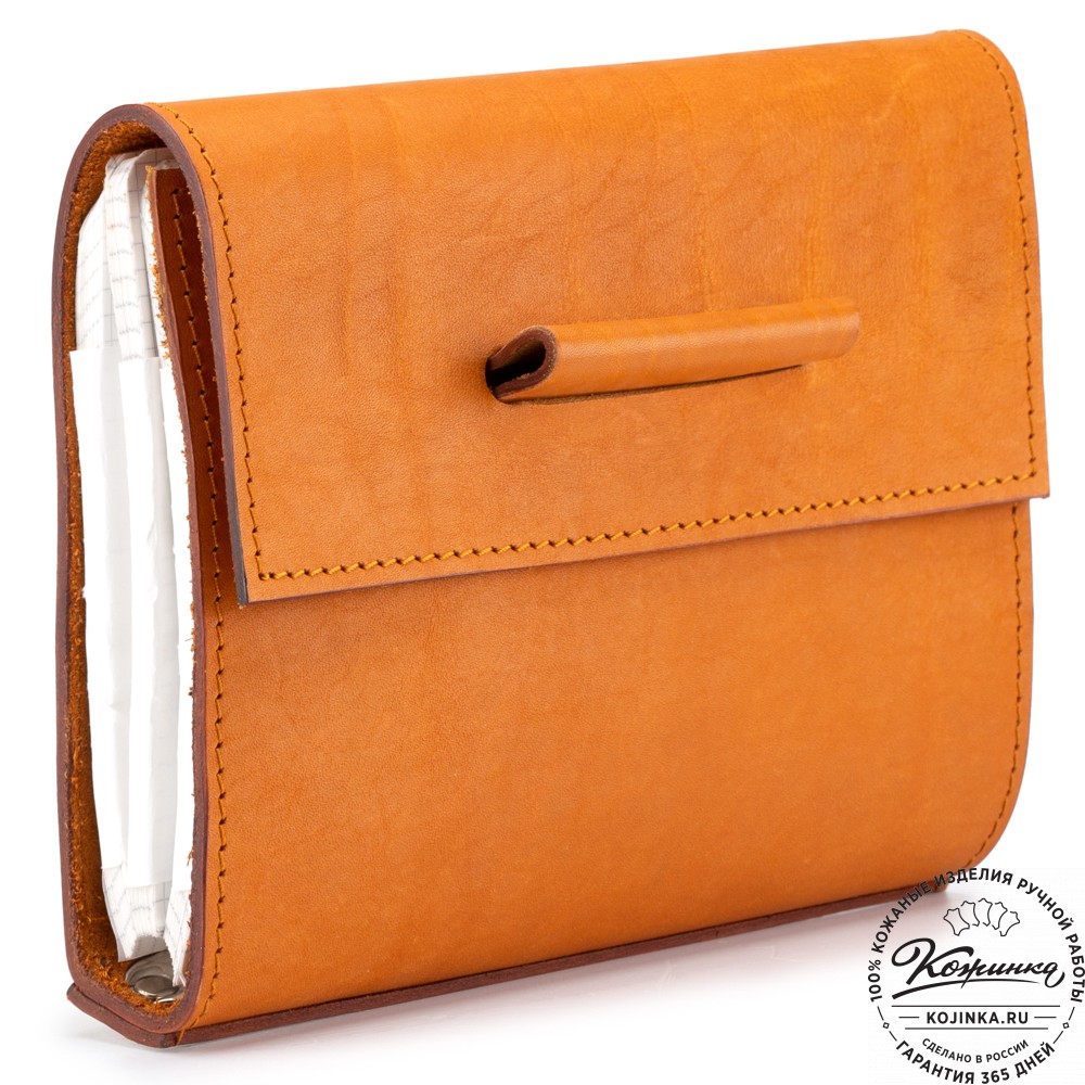 Кожаный ежедневник на кольцах "Самуэль" (рыжий)