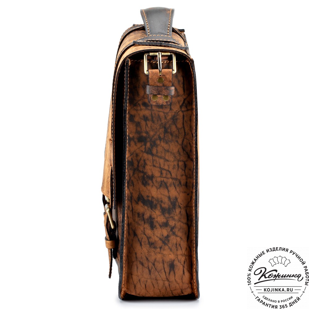 Кожаный портфель "Тесла" (старение коричневое)