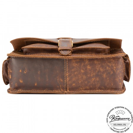 Кожаная  сумка "Леонардо" (старение коричневое)