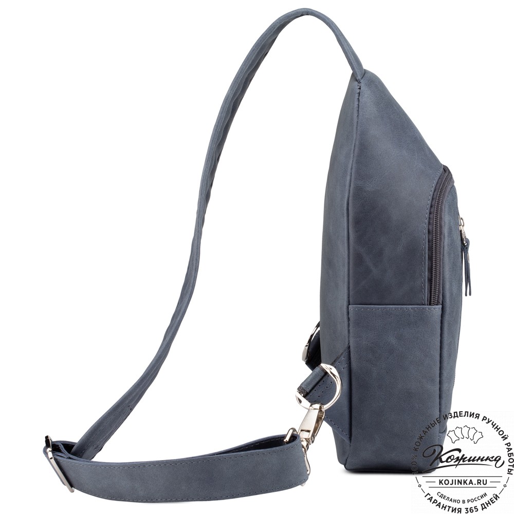 Кожаная нагрудная сумка "Ватикан" (джинс)