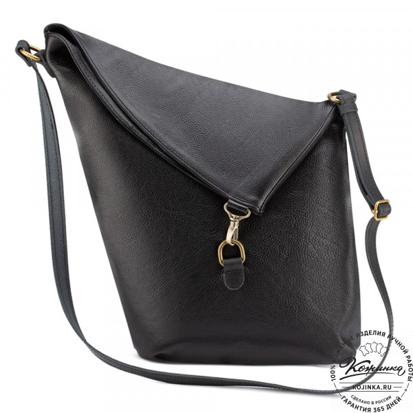 Кожаная сумка "Верона" (чёрная). фото 1