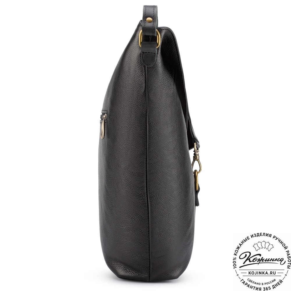Кожаная сумка "Верона" (чёрная)