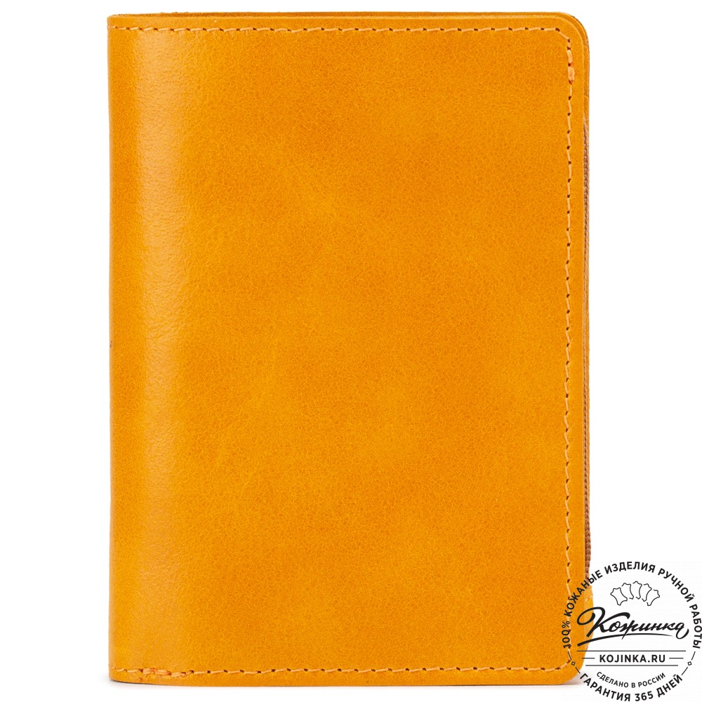 Кожаное портмоне "Япония" (жёлтое)