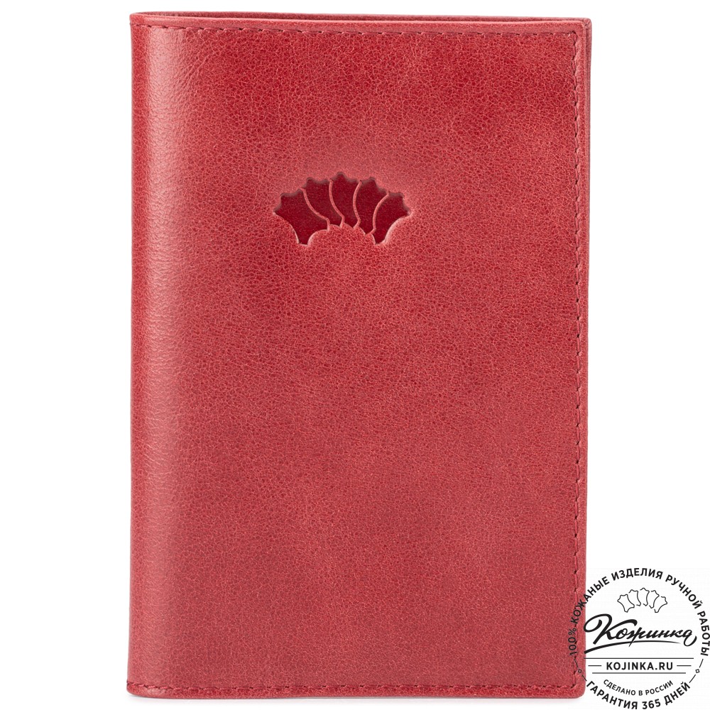 Кожаный бумажник водителя Турин (малина)