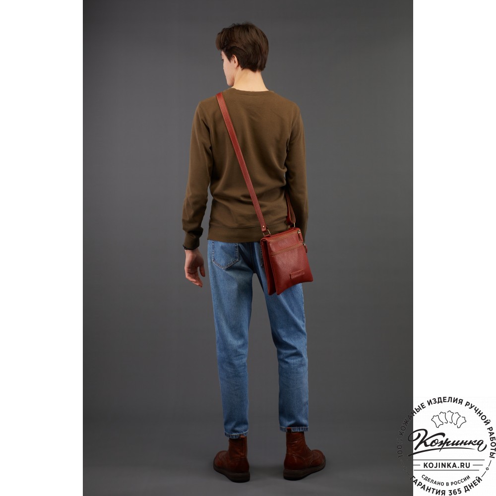 Кожаная сумка "Цезарь" (рыжая)