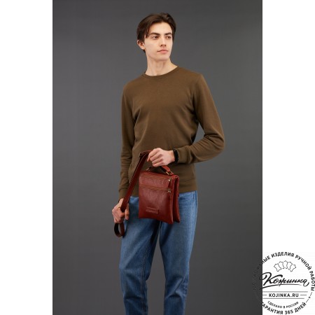 Кожаная сумка "Цезарь" (рыжая)