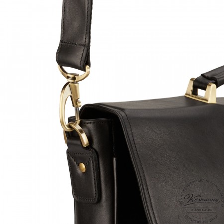 Кожаный портфель "Даниэль" (чёрный)