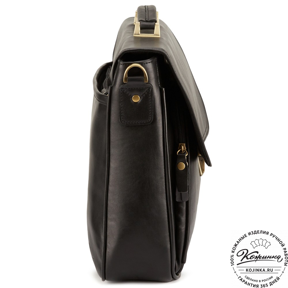 Кожаный портфель "Даниэль" (чёрный)