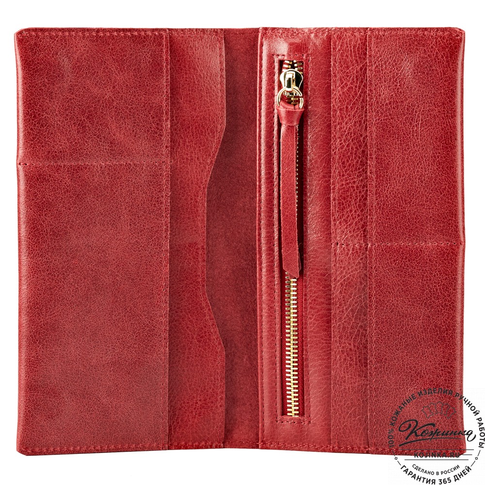 Кожаное портмоне Санкт-Петербург (малина)